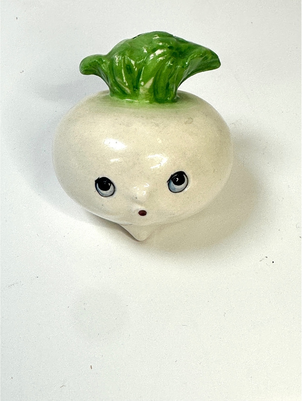 Vintage MCM Frilly Collar Stacker Pepper Shaker Top Turnip Onion Anthropomorphic